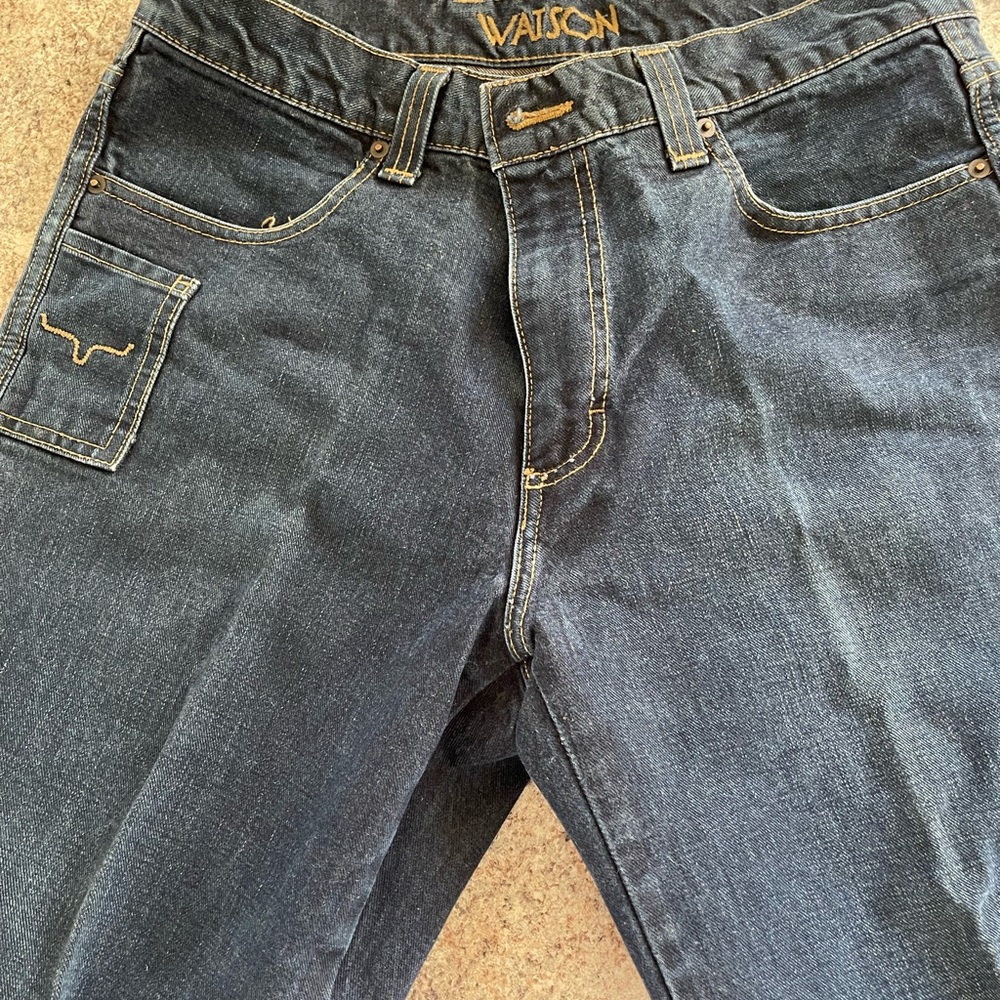 Kimes Ranch, mens blue jeans, size 34X38